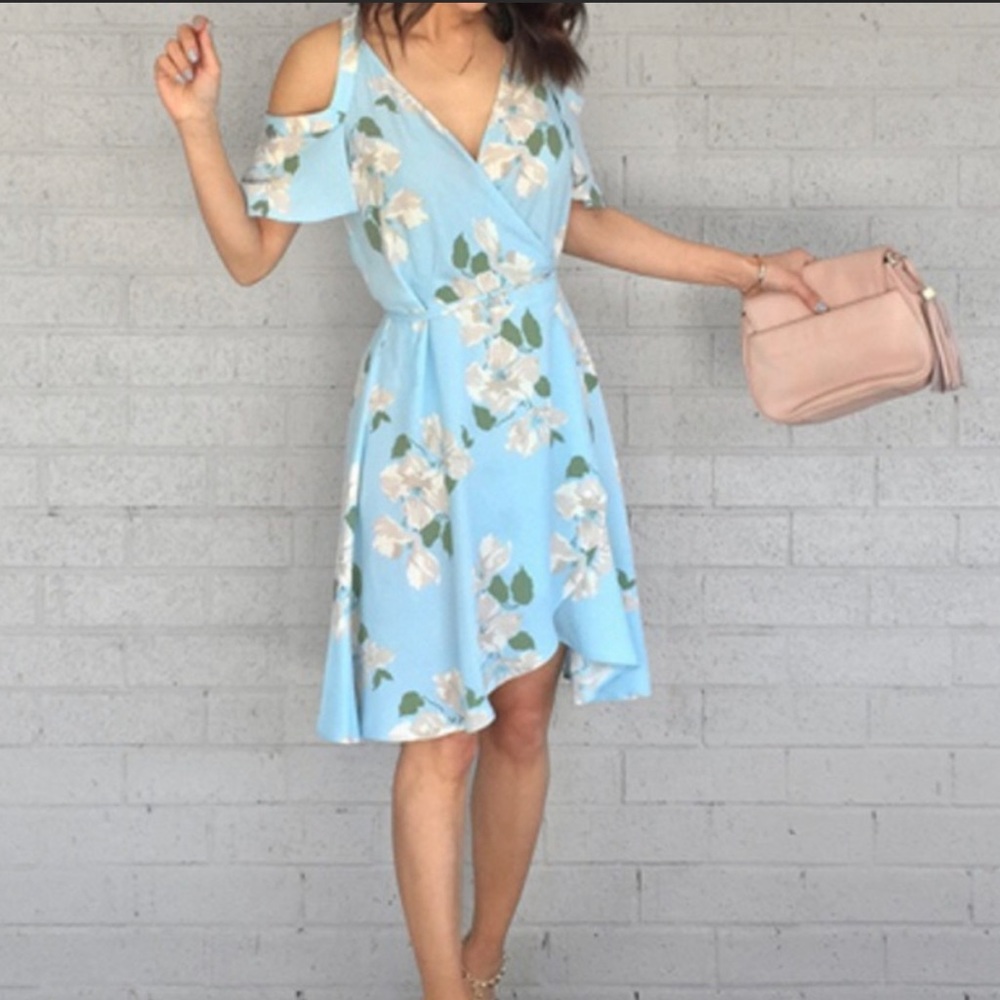 Privacy Please Floral Wrap dress